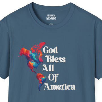 Buy indigo-blue God Bless All Of America | Tee