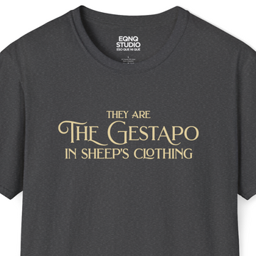 Buy dark-heather Gestapo In Sheep's Clothing | Tee
