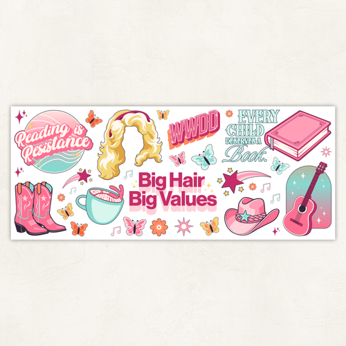 Big Hair Big Values | Sticker Sheet