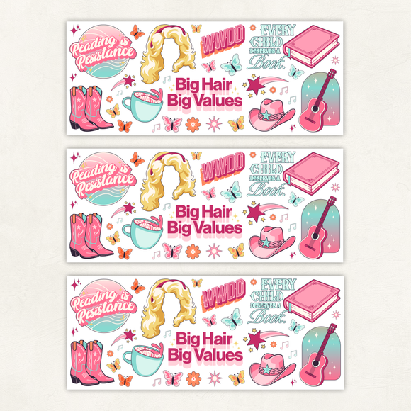 Big Hair Big Values | Sticker Sheet
