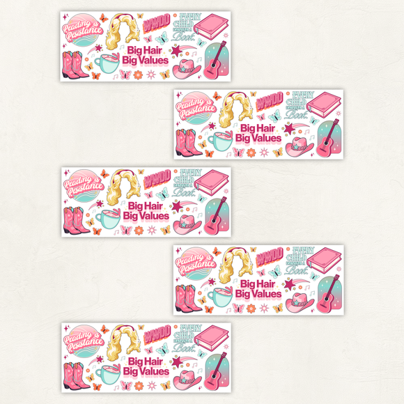 Big Hair Big Values | Sticker Sheet